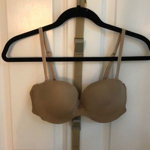 nude strapless push-up bra